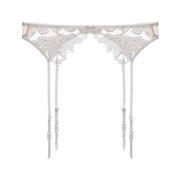 Rosie Lace & Mesh Suspenders White